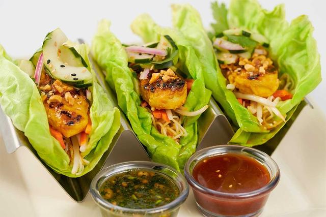 Asian Chicken Lettuce Wrap Tacos photo
