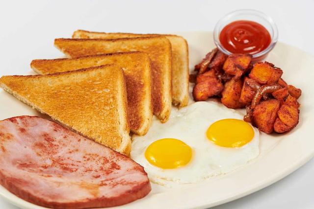 Farm Fresh Eggs with Grilled Ham photo